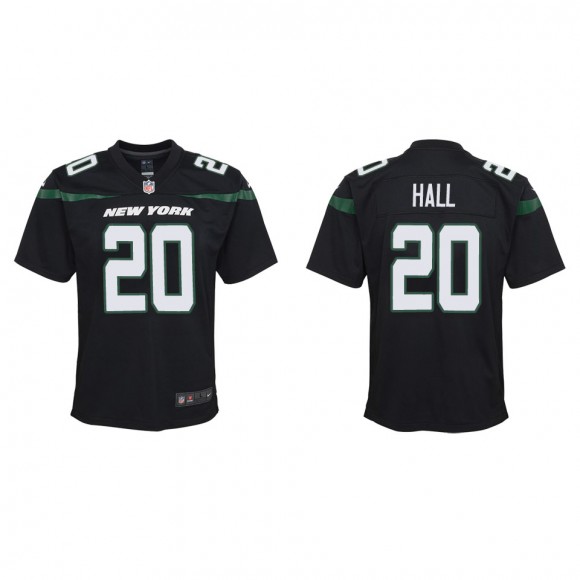 Youth Jets Breece Hall Black Game Jersey