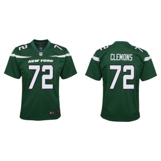 Youth Jets Micheal Clemons Green Game Jersey
