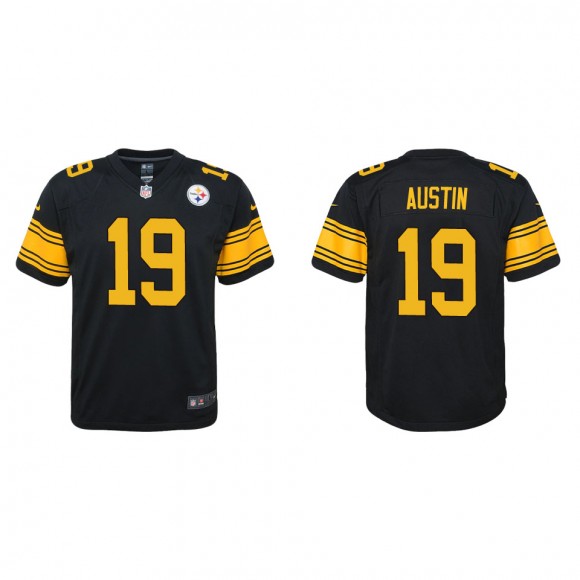 Youth Steelers Calvin Austin Black Alternate Game Jersey