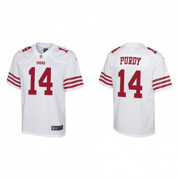 Youth 49ers Brock Purdy White Game Jersey