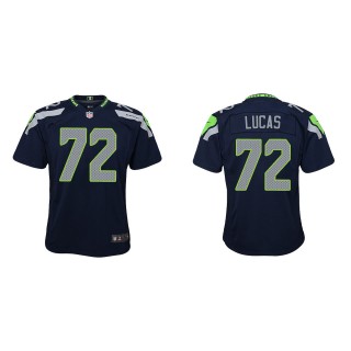 Youth Seahawks Abraham Lucas College Navy Game Jersey