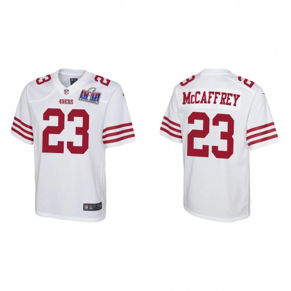 Youth 49ers Christian McCaffrey White Super Bowl LVIII Game Jersey