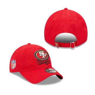 Youth San Francisco 49ers Scarlet 2022 Sideline Adjustable 9TWENTY Hat