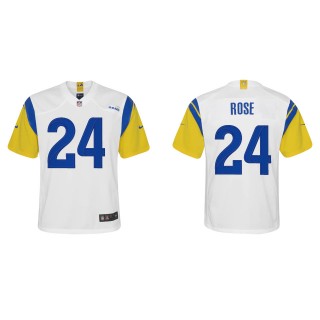 Youth Los Angeles Rams A.J. Rose White Alternate Game Jersey