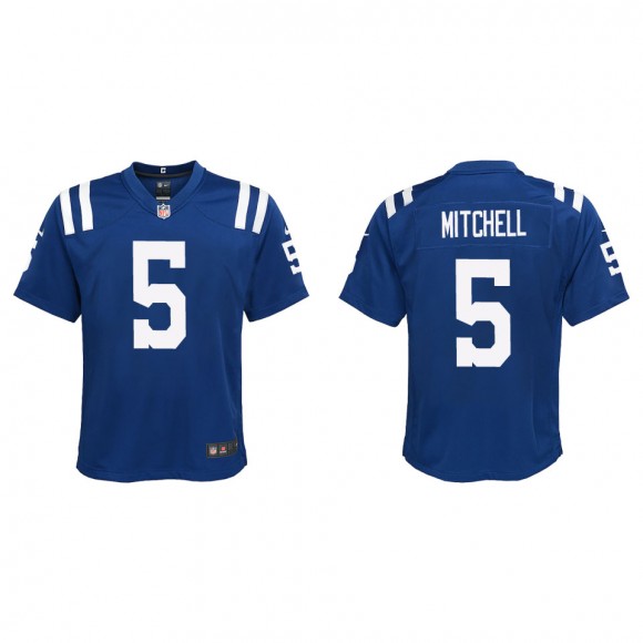 Youth Colts Adonai Mitchell Royal Game Jersey