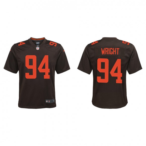 Youth Browns Alex Wright Brown 2022 NFL Draft Alternate Game Jersey