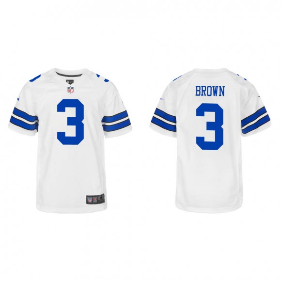 Youth Dallas Cowboys Anthony Brown White Game Jersey
