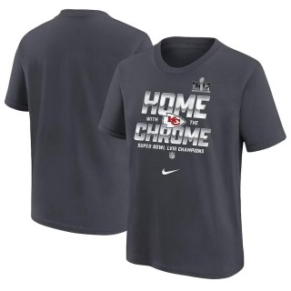 Youth Chiefs Anthracite Super Bowl LVIII Champions Parade T-Shirt