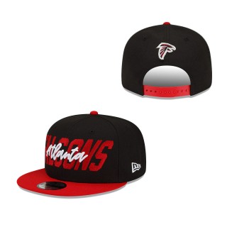 Youth Atlanta Falcons Black Red 2022 NFL Draft 9FIFTY Snapback Hat
