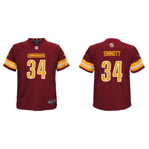 Youth Commanders Ben Sinnott Burgundy Game Jersey