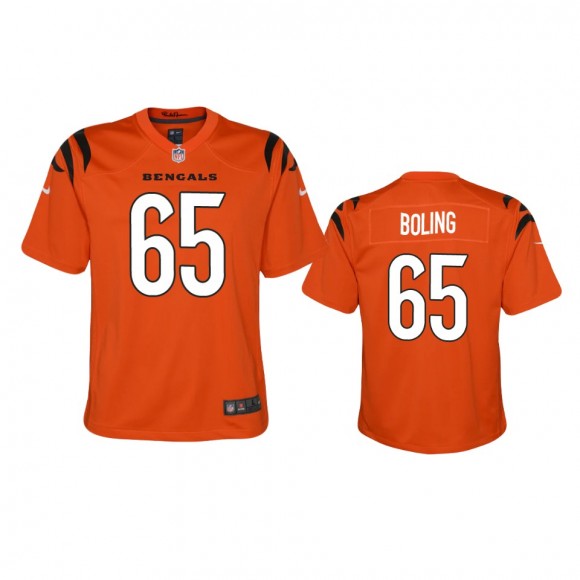 Youth Cincinnati Bengals Clint Boling Orange 2021 Game Jersey