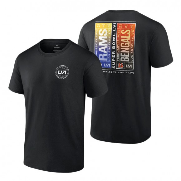 Youth Cincinnati Bengals vs. Los Angeles Rams Black Super Bowl LVI Matchup Tickets Please T-Shirt