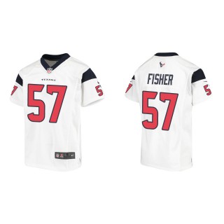 Youth Texans Blake Fisher White Game Jersey