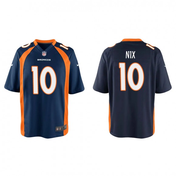 Youth Broncos Bo Nix Navy Game Jersey