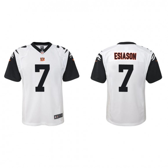 Youth Boomer Esiason Cincinnati Bengals White Alternate Game Jersey