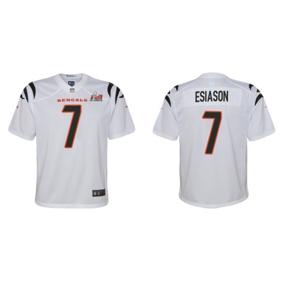 Youth Super Bowl LVI Boomer Esiason Bengals White Game Jersey