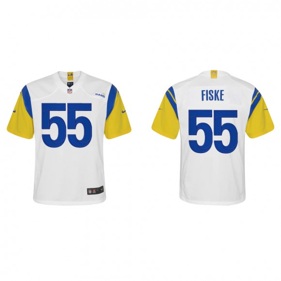 Youth Rams Braden Fiske White Alternate Game Jersey