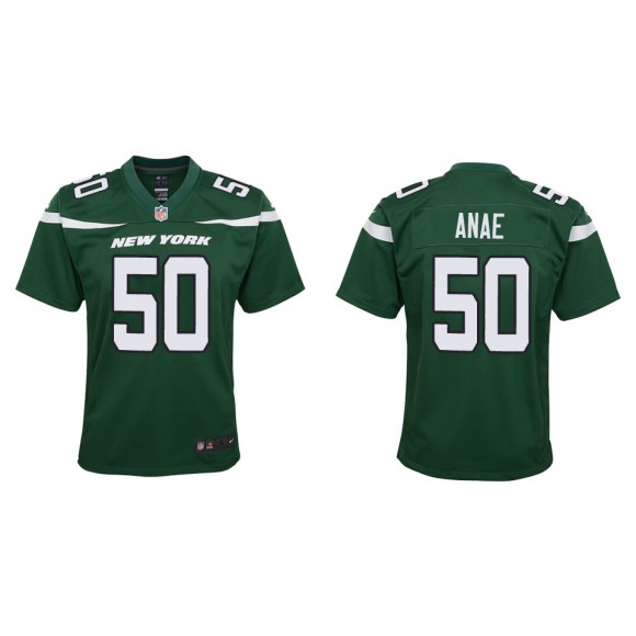 Youth New York Jets Bradlee Anae Green Game Jersey