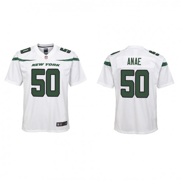 Youth New York Jets Bradlee Anae White Game Jersey