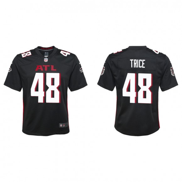 Youth Falcons Bralen Trice Black Game Jersey