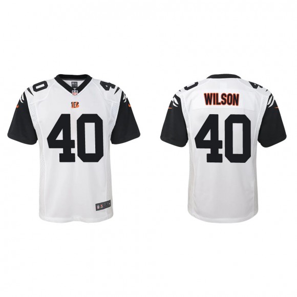 Youth Brandon Wilson Cincinnati Bengals White Alternate Game Jersey