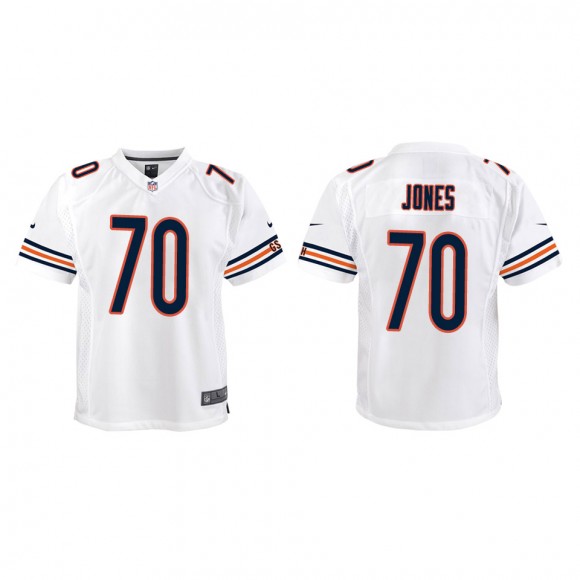 Youth Bears Braxton Jones White Game Jersey