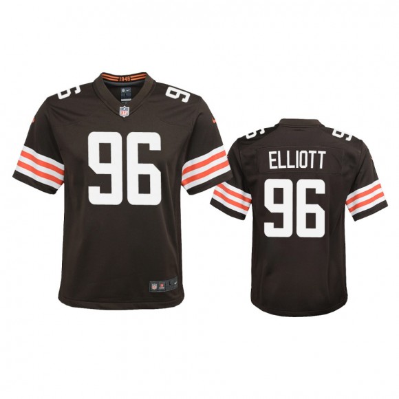 Youth Browns Jordan Elliott Brown Game Jersey