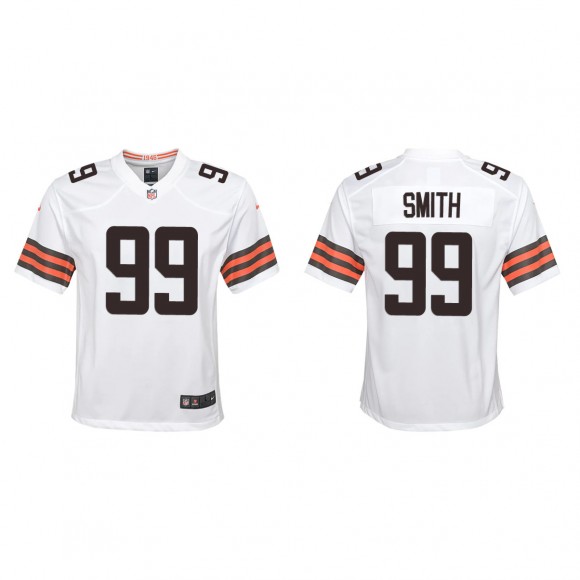 Youth Cleveland Browns Za'Darius Smith White Game Jersey