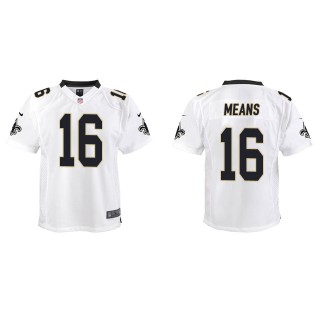 Youth Saints Bub Means White Game Jersey