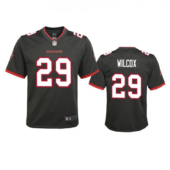 Youth Buccaneers Chris Wilcox Pewter Alternate Game Jersey