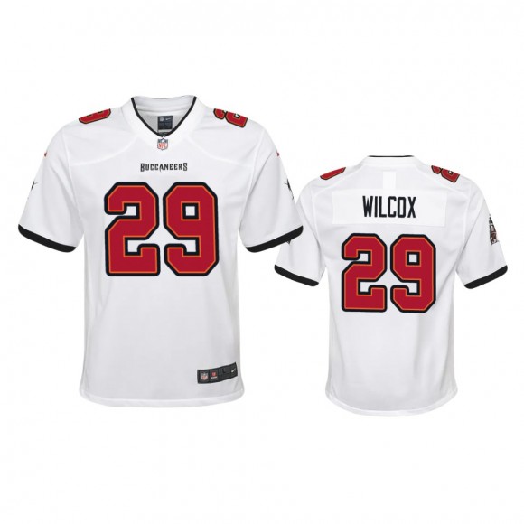 Youth Buccaneers Chris Wilcox White Game Jersey