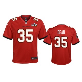 Youth Buccaneers Jamel Dean Red Super Bowl LV Game Jersey