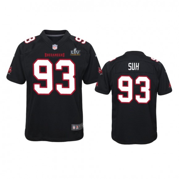 Youth Buccaneers Ndamukong Suh Black Super Bowl LV Game Fashion Jersey