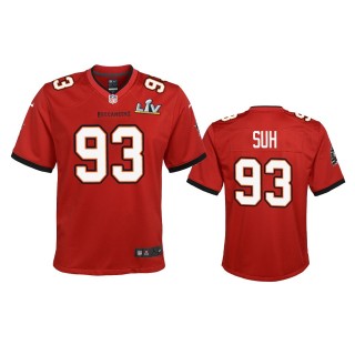 Youth Buccaneers Ndamukong Suh Red Super Bowl LV Game Jersey