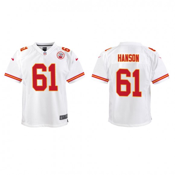 Youth Chiefs C.J. Hanson White Game Jersey