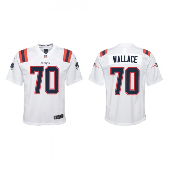 Youth Patriots Caedan Wallace White Game Jersey