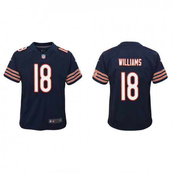 Youth Bears Caleb Williams Navy Game Jersey