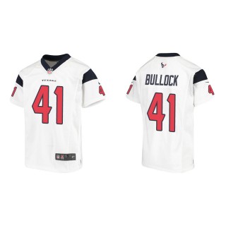 Youth Texans Calen Bullock White Game Jersey