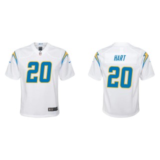 Youth Chargers Cam Hart White Game Jersey