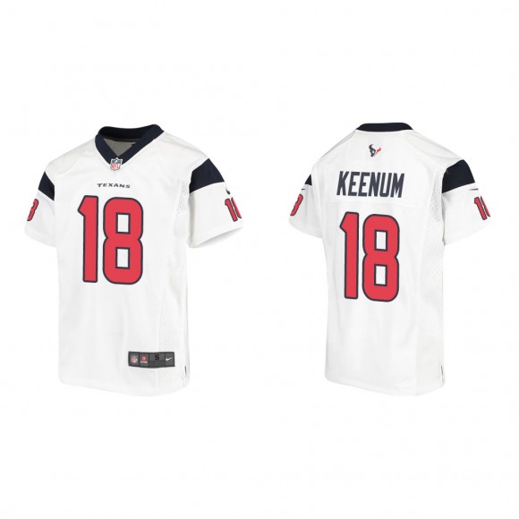 Youth Case Keenum White Game Jersey