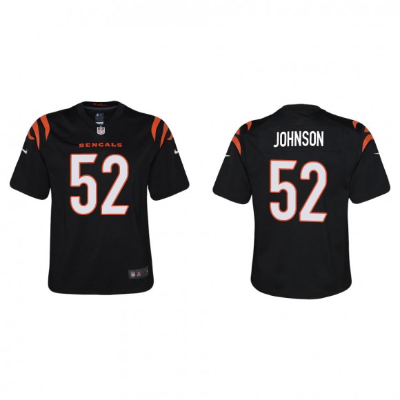 Youth Bengals Cedric Johnson Black Game Jersey