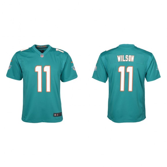 Youth Dolphins Cedrick Wilson Aqua Game Jersey