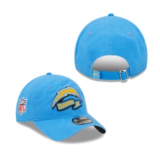 Youth Los Angeles Chargers Powder Blue 2022 Sideline Adjustable 9TWENTY Hat