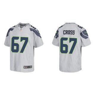 Youth Seahawks Charles Cross Gray 2022 NFL Draft Game Jersey