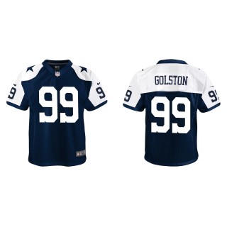 Youth Dallas Cowboys Chauncey Golston Navy Alternate Game Jersey