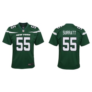 Youth New York Jets Chazz Surratt Green Game Jersey