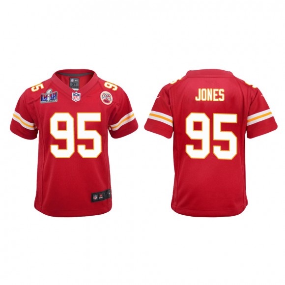 Youth Chiefs Chris Jones Red Super Bowl LVIII Game Jersey