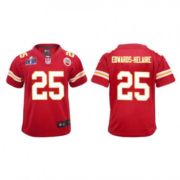 Youth Chiefs Clyde Edwards-Helaire Red Super Bowl LVIII Game Jersey