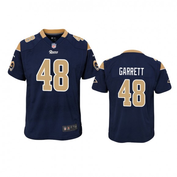 Youth Rams Chris Garrett Navy Game Jersey