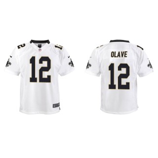 Youth Saints Chris Olave White 2022 NFL Draft Game Jersey